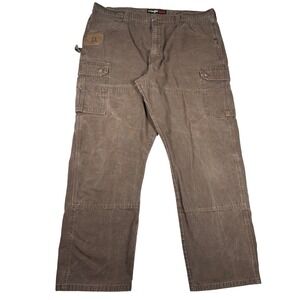 Wrangler‎ RIGGS Workwear Mens Brown Ripstop Carpenter Cargo Pants 42x32 Gorpcore